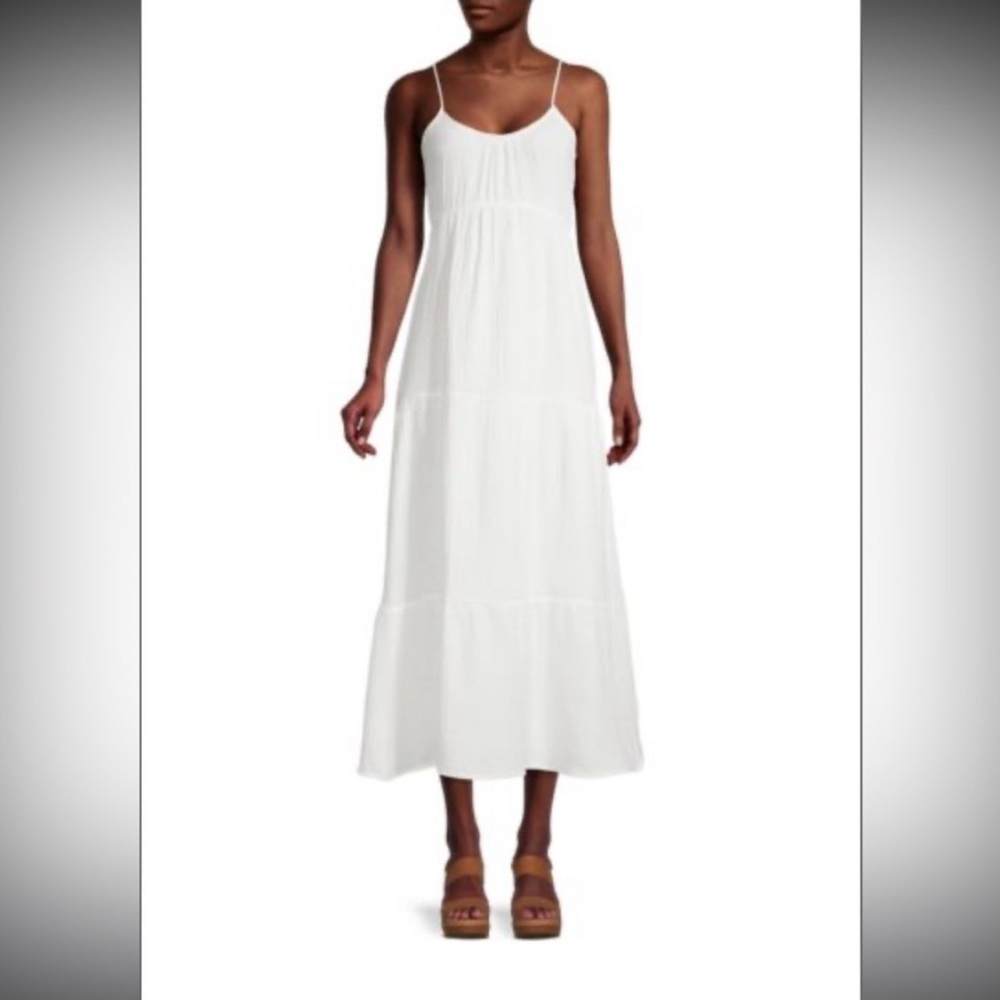 EUC Gauzy Tiered Maxi Dress